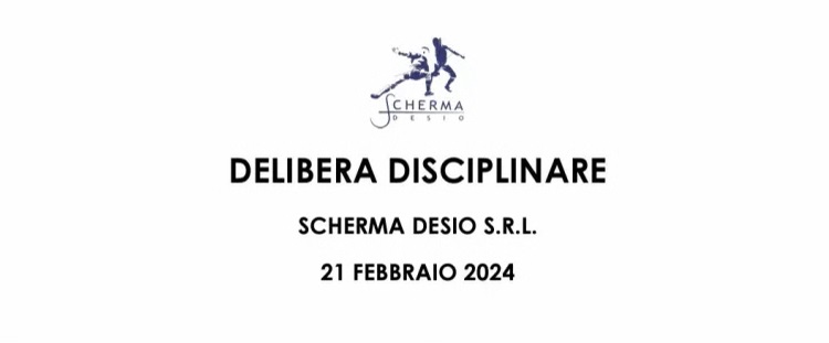 Disposizione disciplinare 21 febbraio 2024